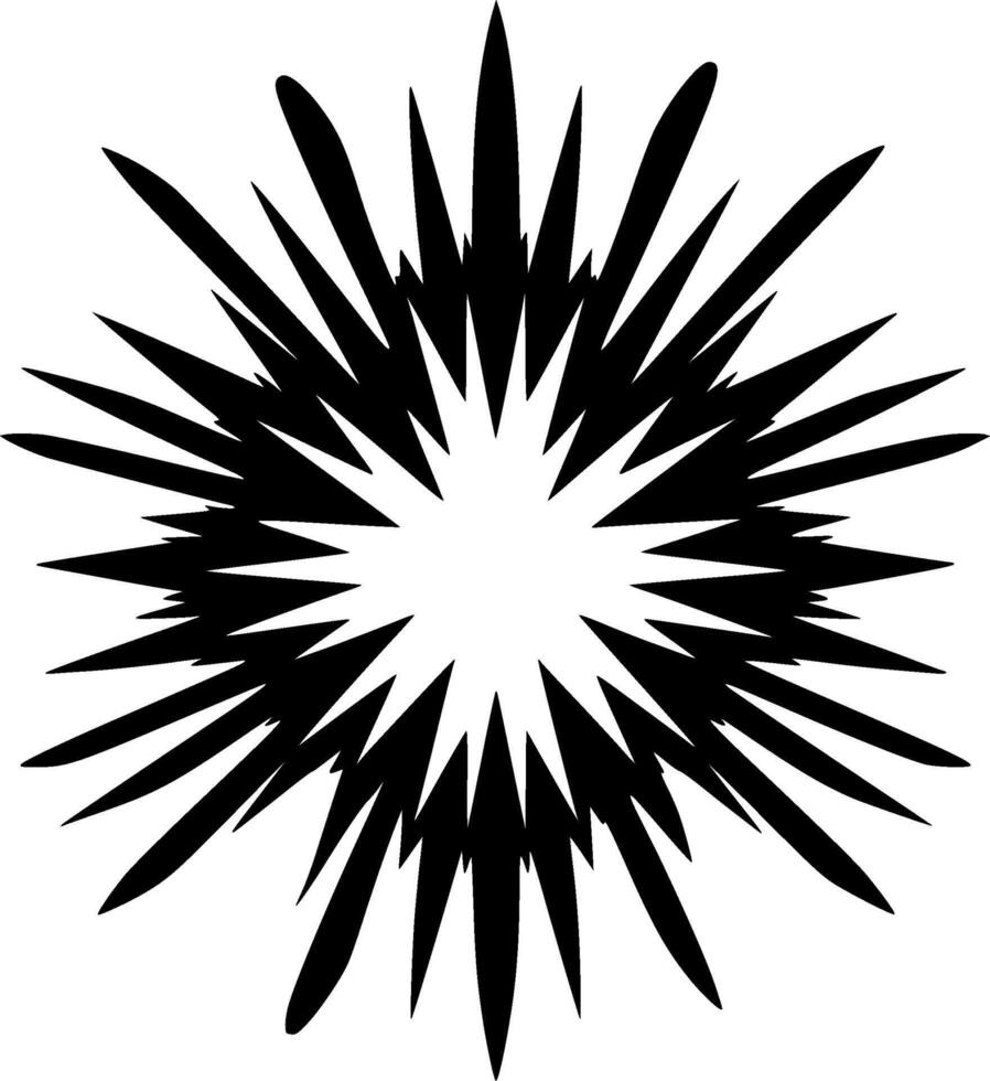 Explosion, Minimalist and Simple Silhouette - illustration vector