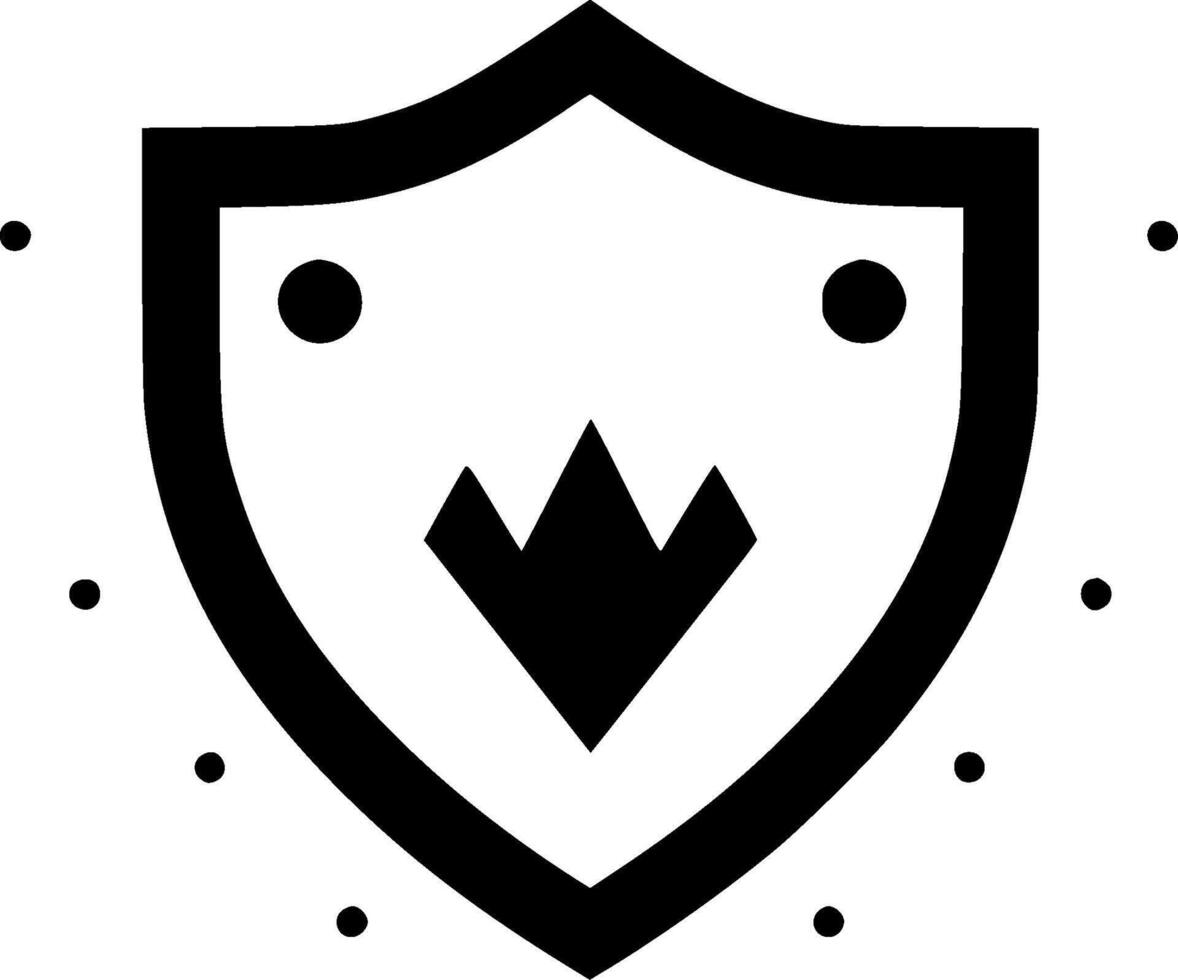 Shield, Minimalist and Simple Silhouette - illustration vector