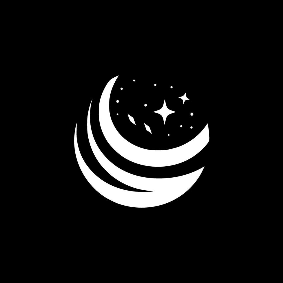 Moon - Minimalist and Flat Logo - illustration vector