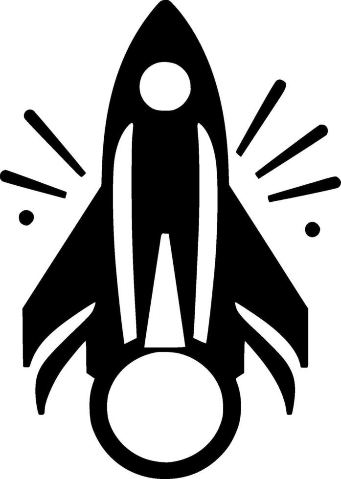 Rocket - Minimalist and Flat Logo - illustration vector