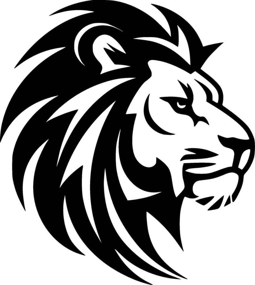 Lion, Minimalist and Simple Silhouette - illustration vector