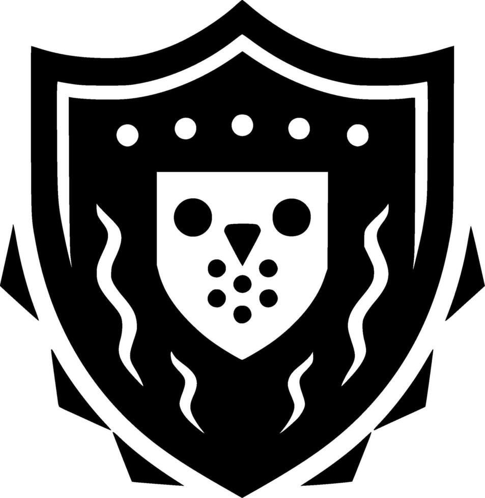Shield, Black and White illustration vector