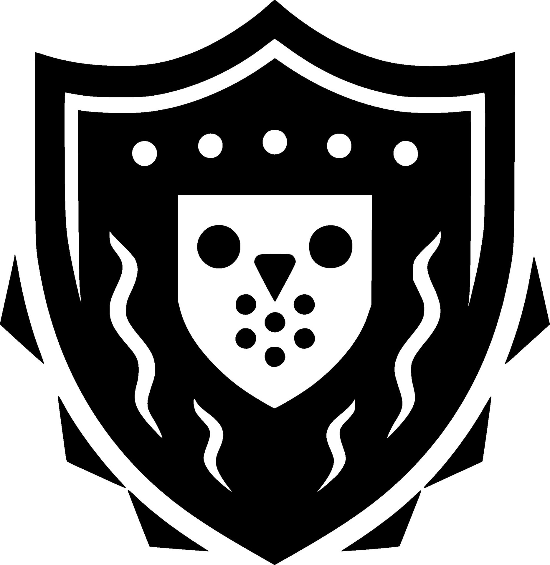 Shield, Black and White illustration 46978990 Vector Art at Vecteezy