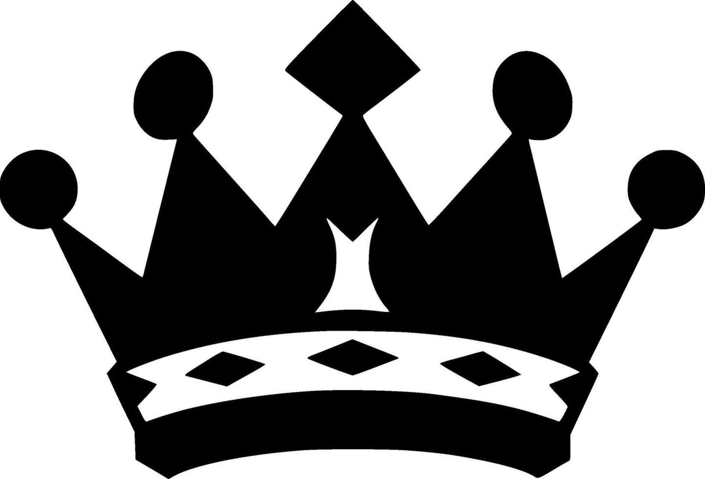 Crown, Minimalist and Simple Silhouette - illustration vector
