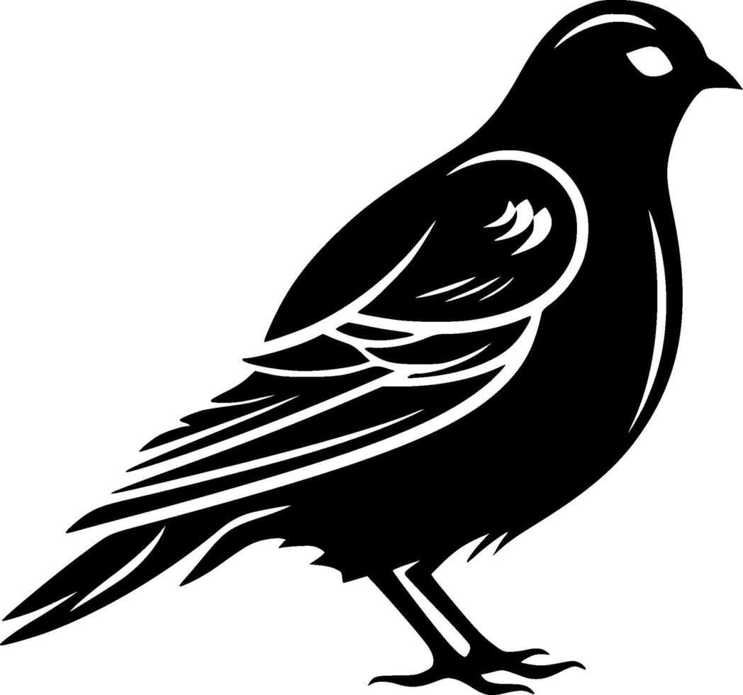 Pigeon, Minimalist and Simple Silhouette - illustration vector