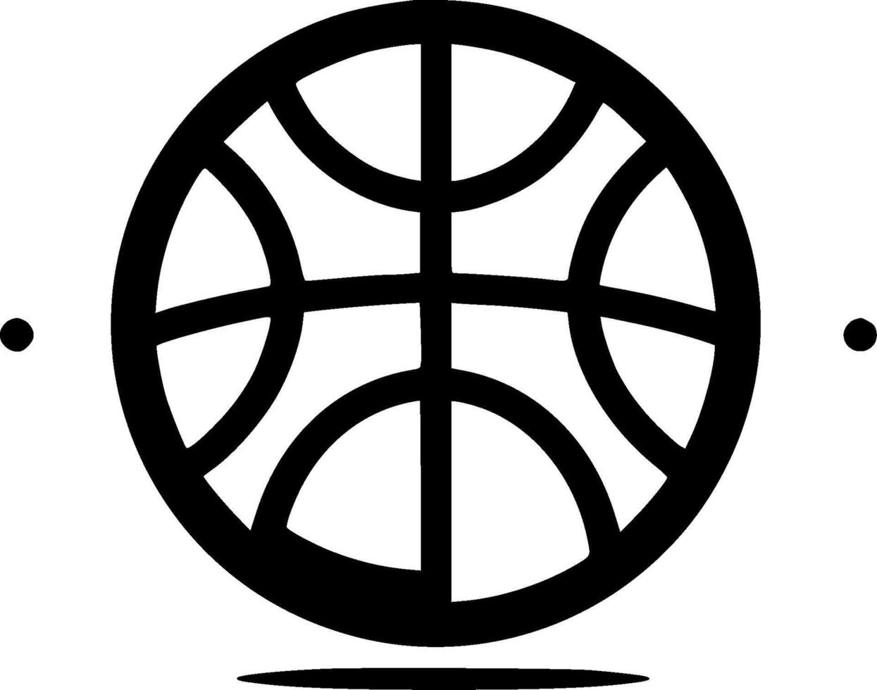 Basketball - Black and White Isolated Icon - illustration vector