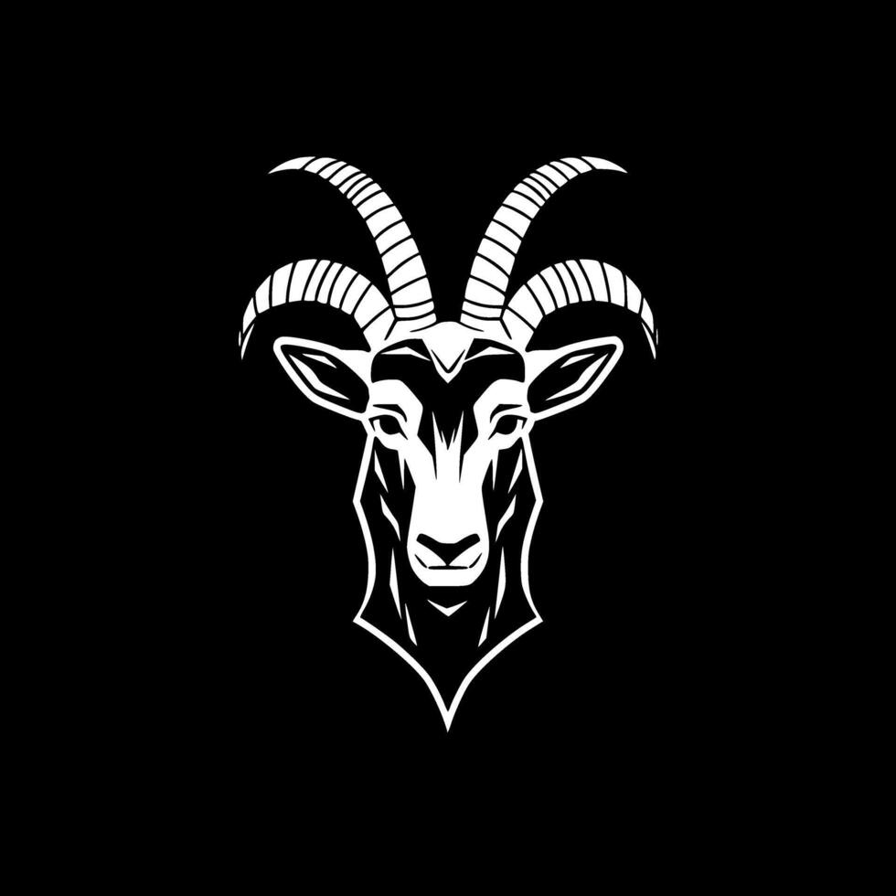 Goat, Minimalist and Simple Silhouette - illustration vector