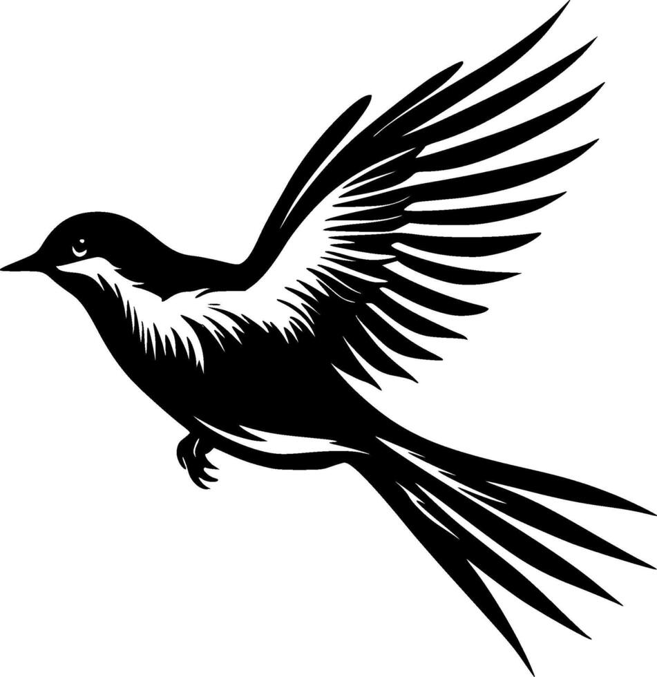 Bird, Minimalist and Simple Silhouette - illustration vector