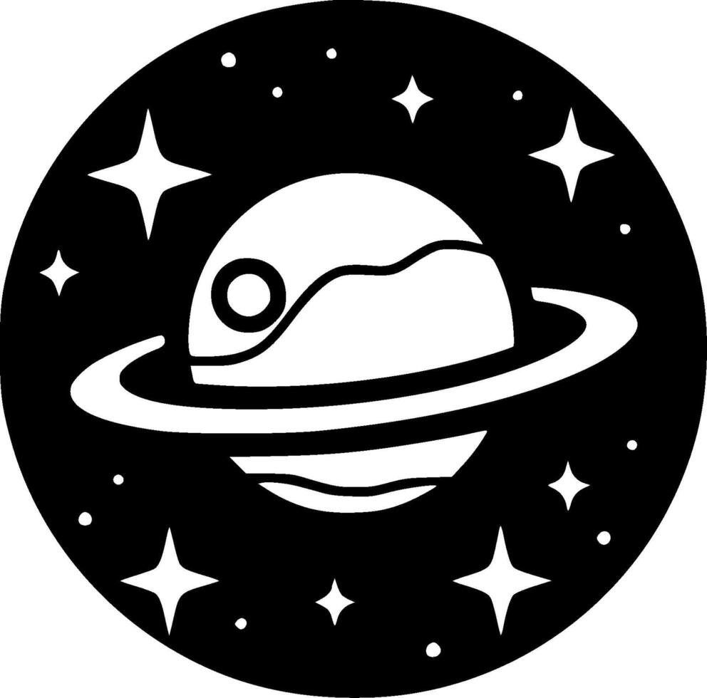 Galaxy, Minimalist and Simple Silhouette - illustration vector
