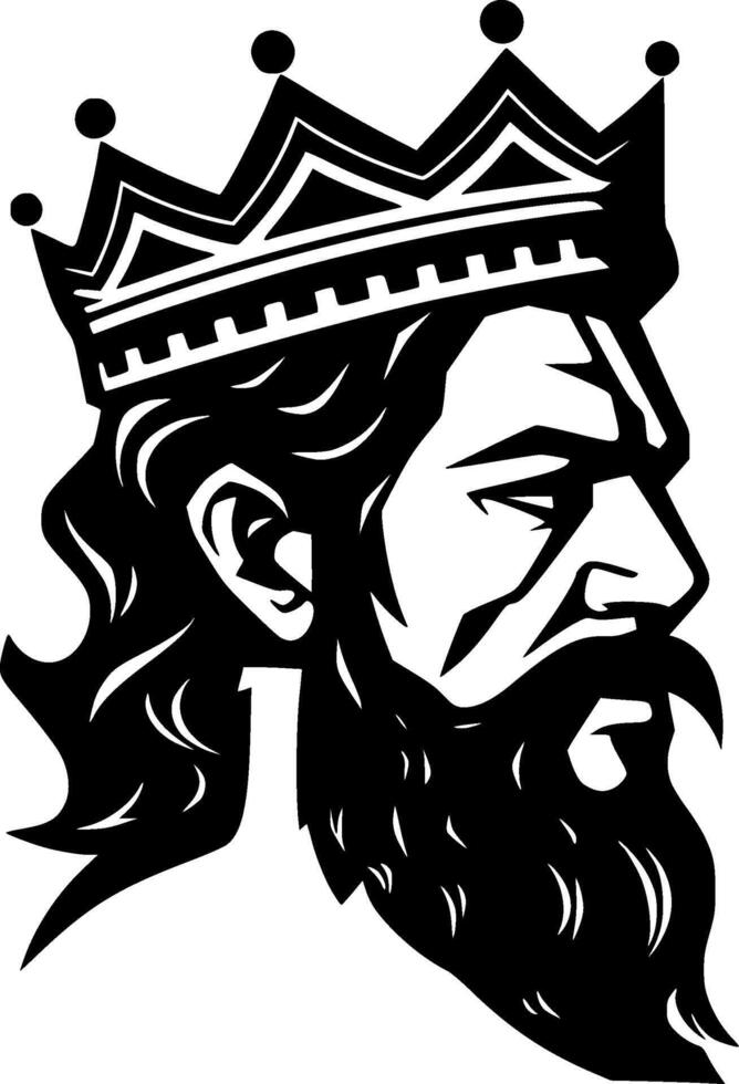 King, Black and White illustration vector