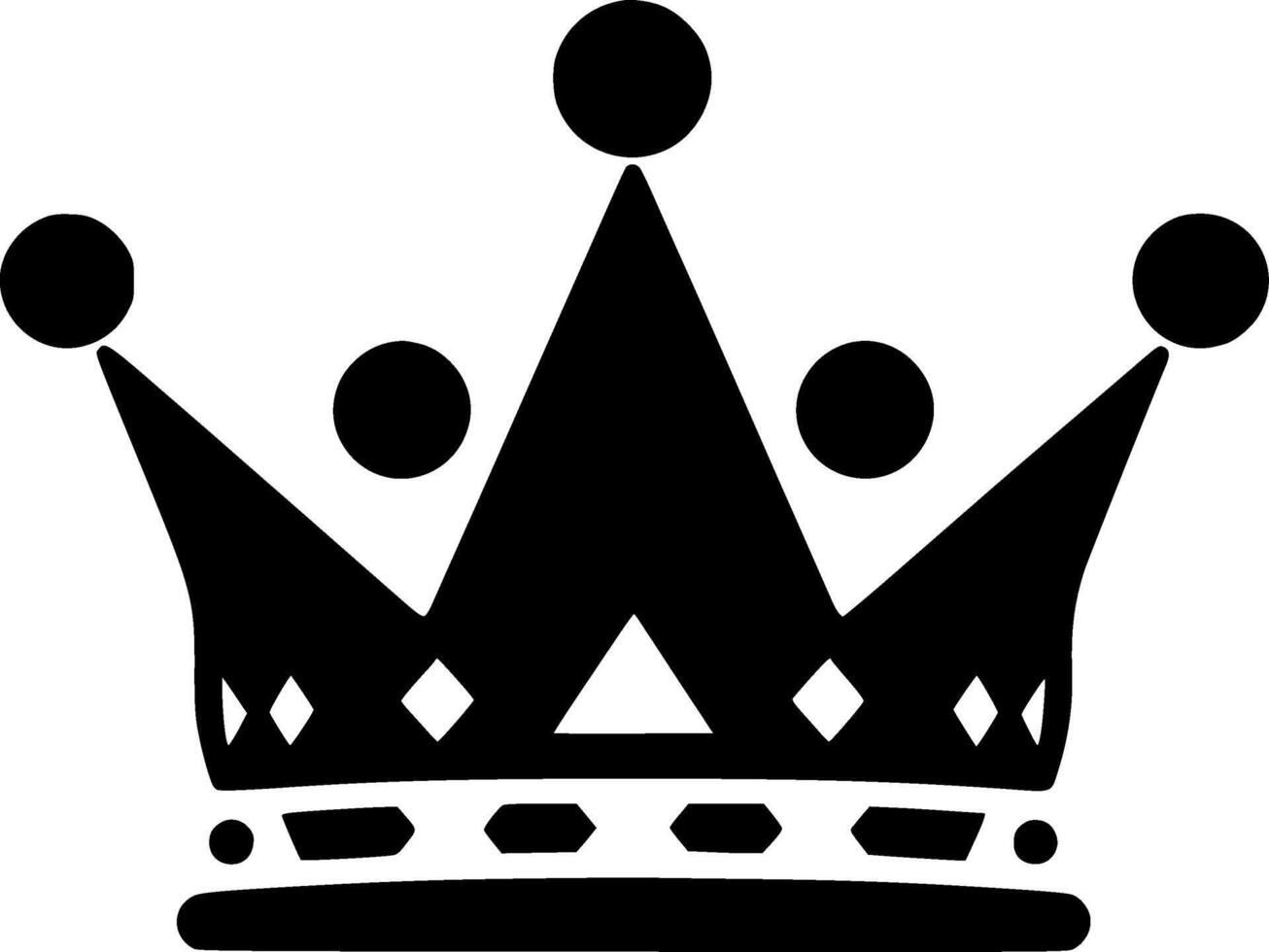 Crown, Minimalist and Simple Silhouette - illustration vector