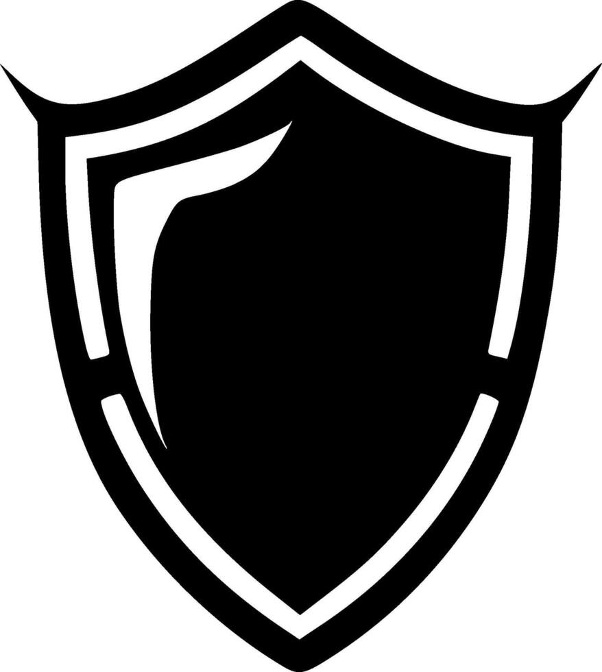 Shield, Minimalist and Simple Silhouette - illustration vector