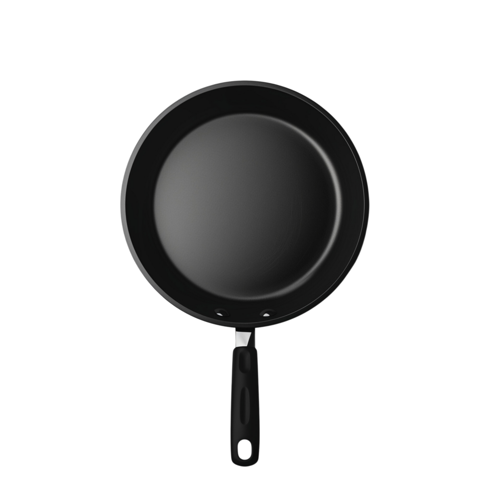 A non-stick frying pan isolated on a transparent background png
