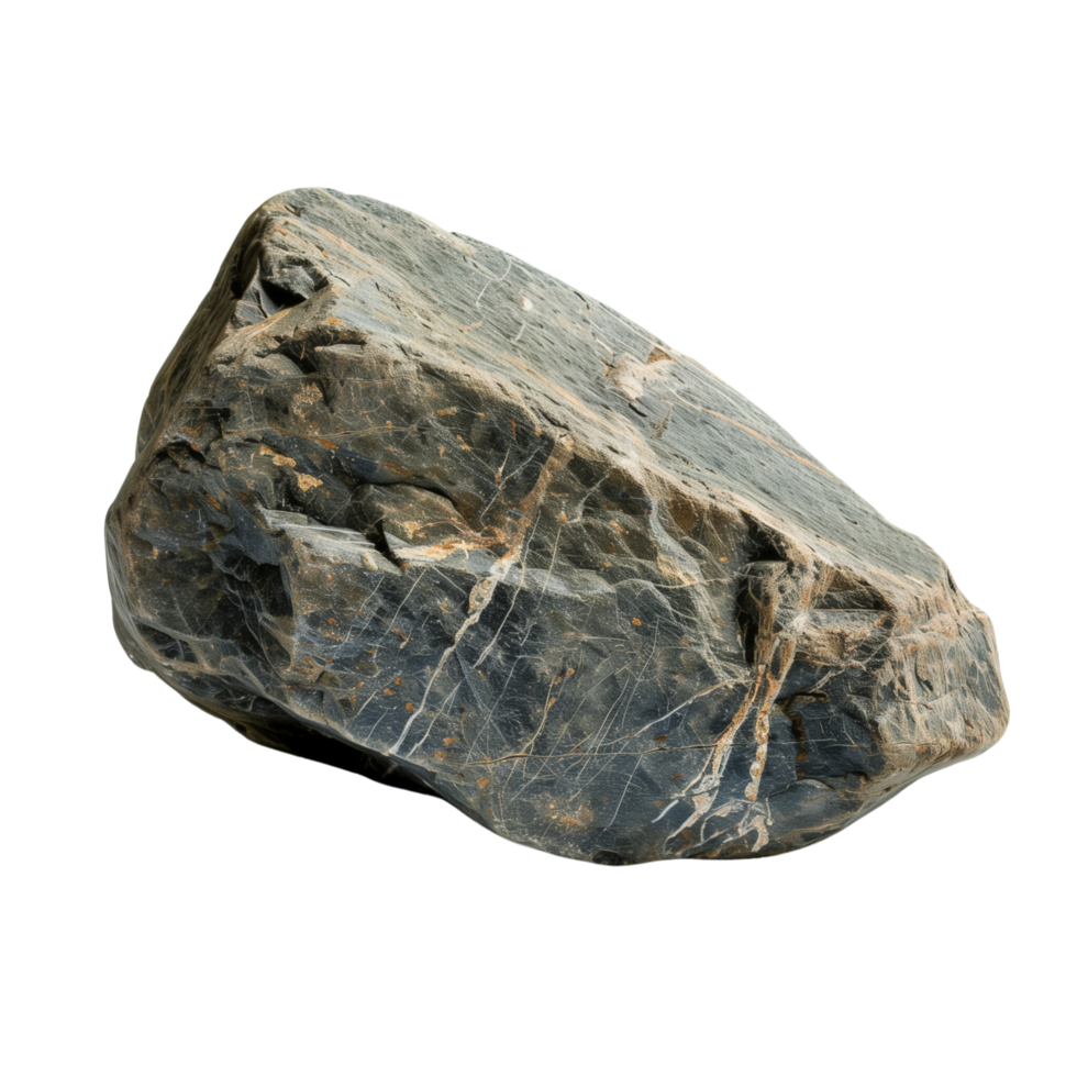 A single large rock isolated on a transparent background png