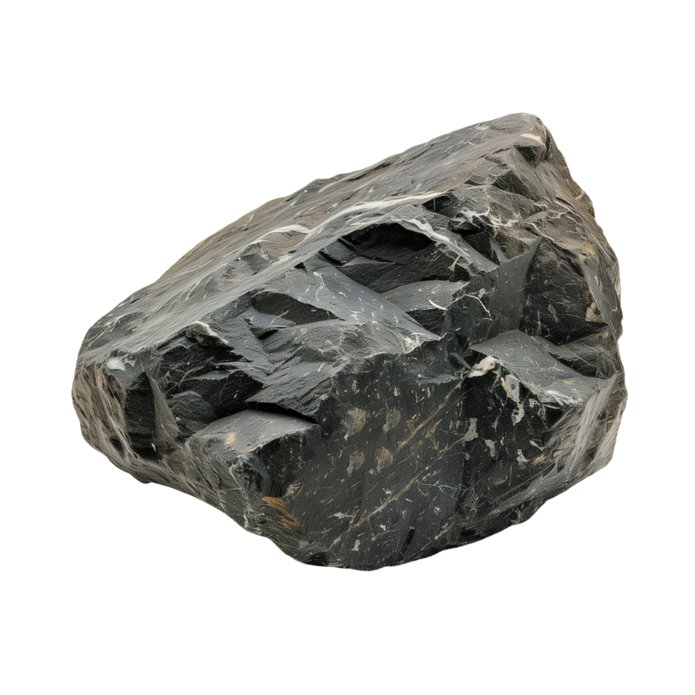 A single large rock isolated on a transparent background png