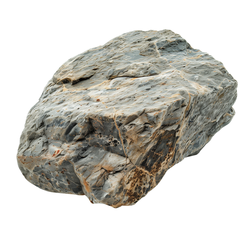 A single large rock isolated on a transparent background png
