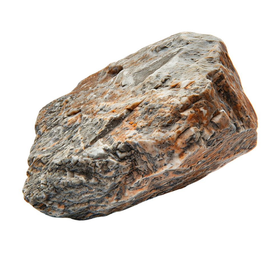 A single large rock isolated on a transparent background png
