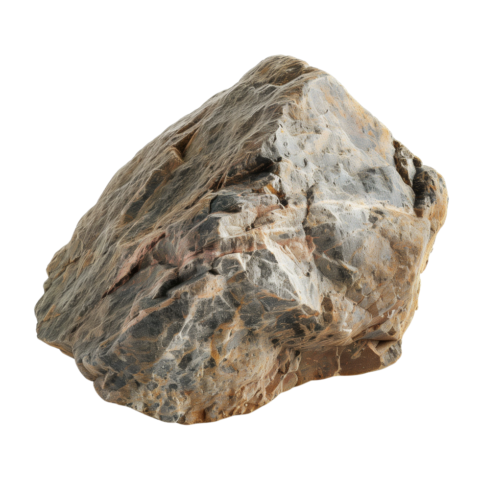 A single large rock isolated on a transparent background png