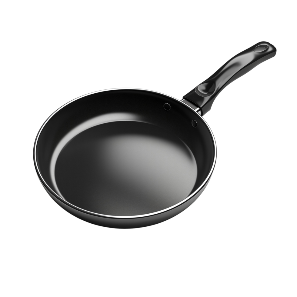 A non-stick frying pan isolated on a transparent background png