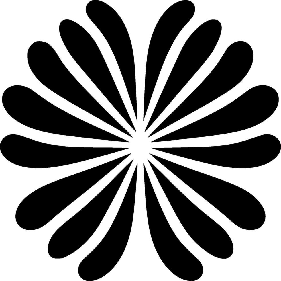 Flower, Minimalist and Simple Silhouette - illustration vector