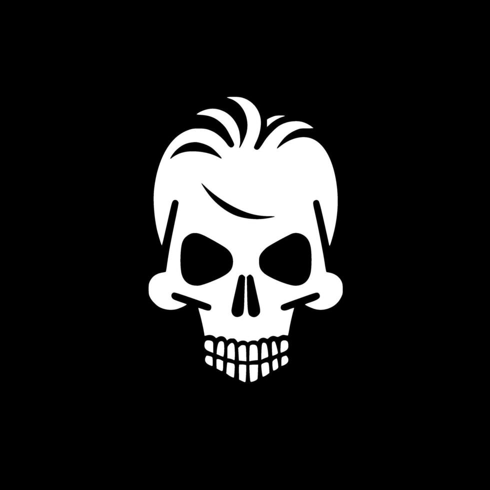 Skull, Black and White illustration vector