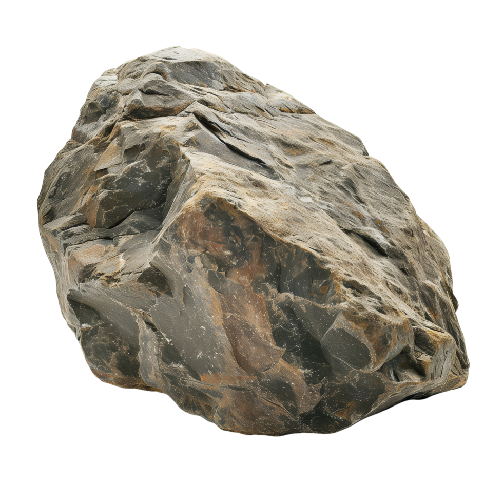 A single large rock isolated on a transparent background png