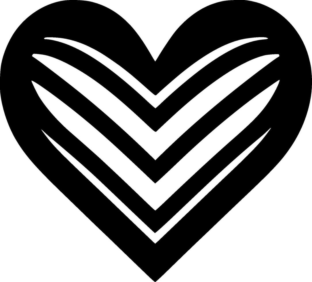 Heart, Minimalist and Simple Silhouette - illustration vector