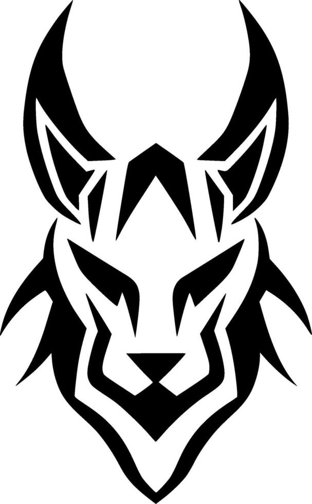 Lynx - Black and White Isolated Icon - illustration vector