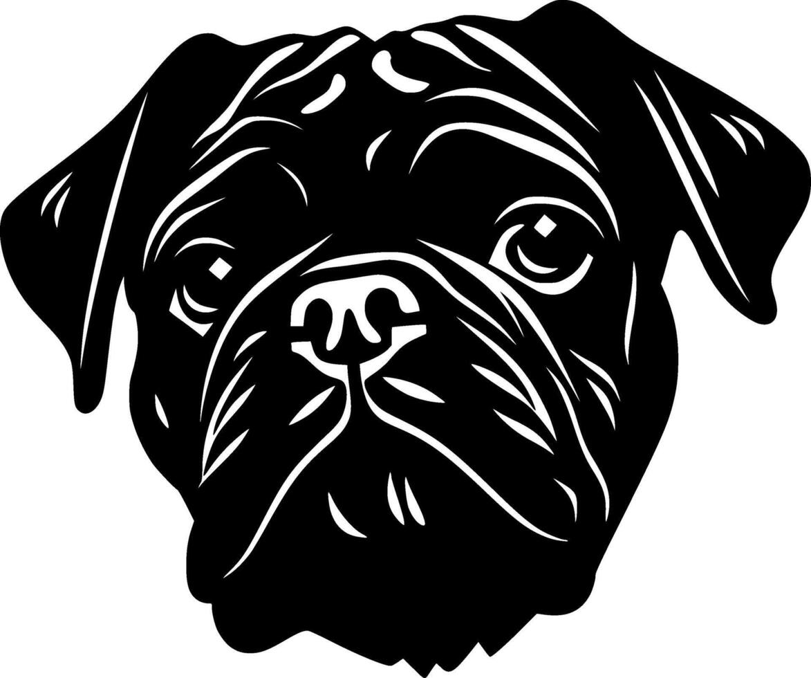 Pug - Minimalist and Flat Logo - illustration vector