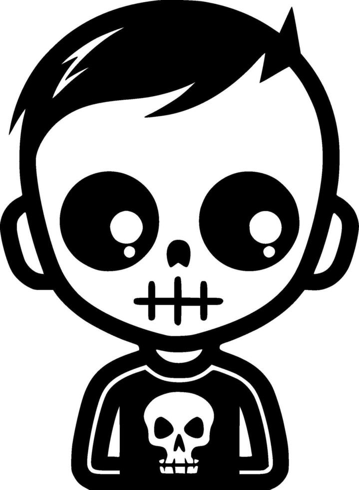 Skeleton - Minimalist and Flat Logo - illustration vector