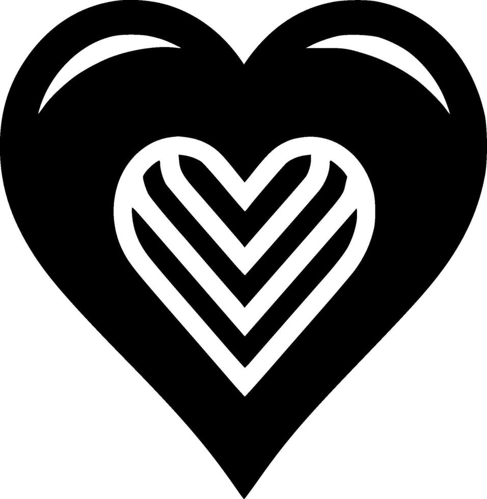 Heart - Minimalist and Flat Logo - illustration vector