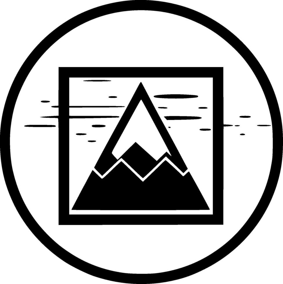 Frame - Black and White Isolated Icon - illustration vector