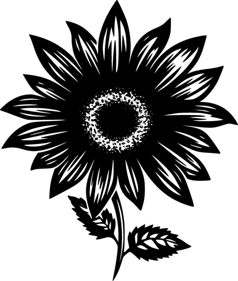 Flower, Minimalist and Simple Silhouette - illustration vector