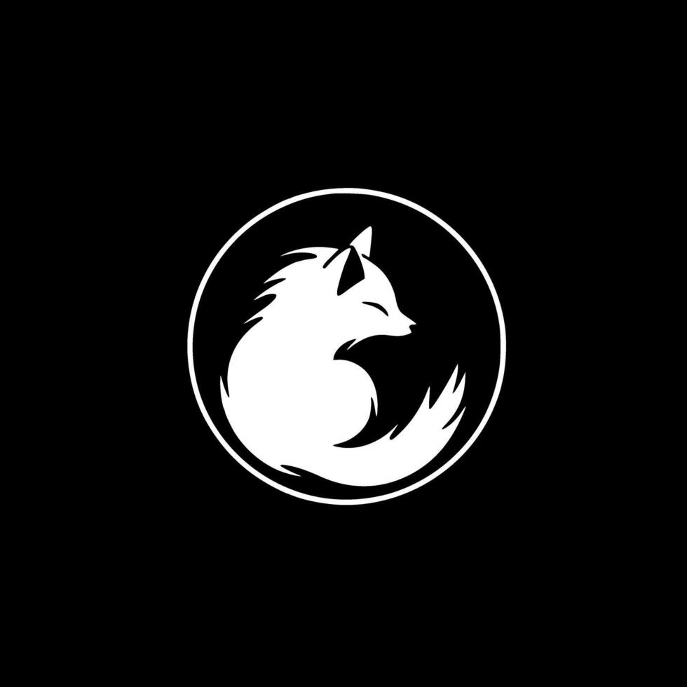 Fox, Minimalist and Simple Silhouette - illustration vector