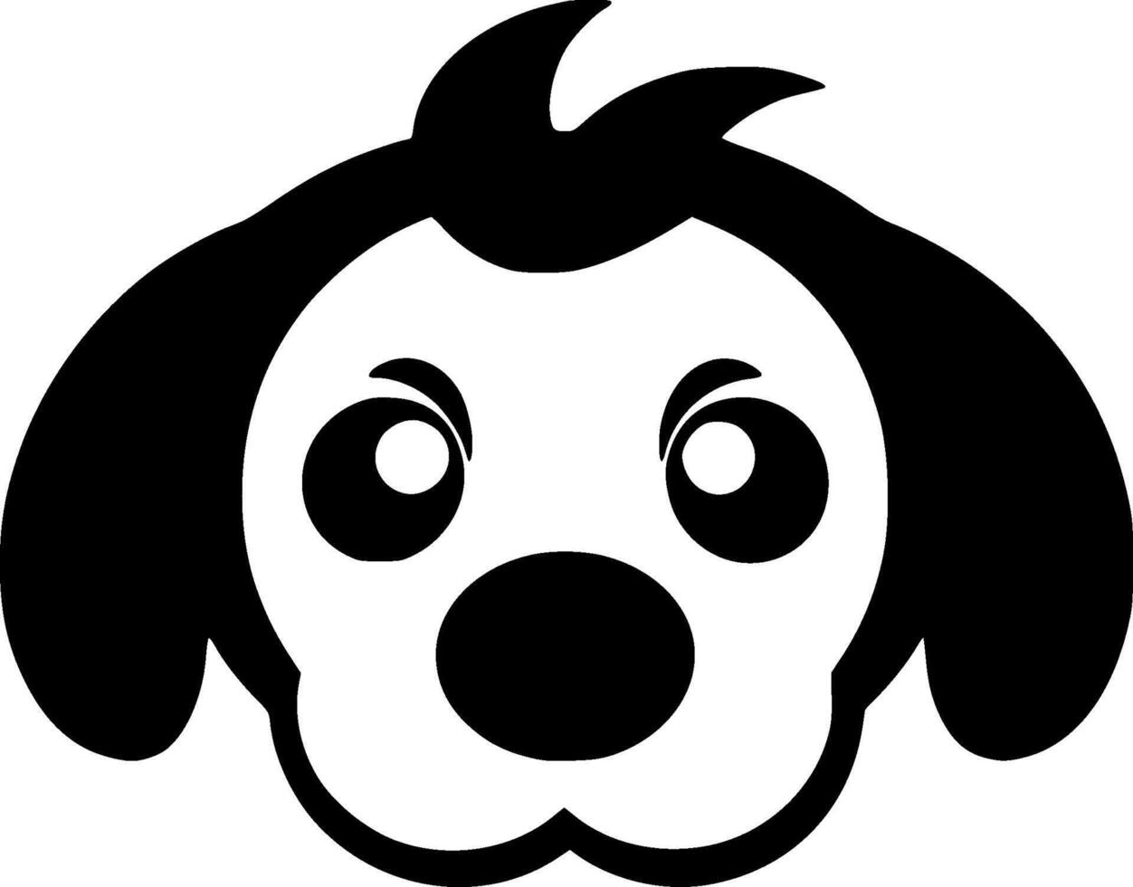 Dog, Minimalist and Simple Silhouette - illustration vector