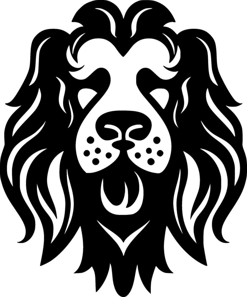 Poodle - Black and White Isolated Icon - illustration vector