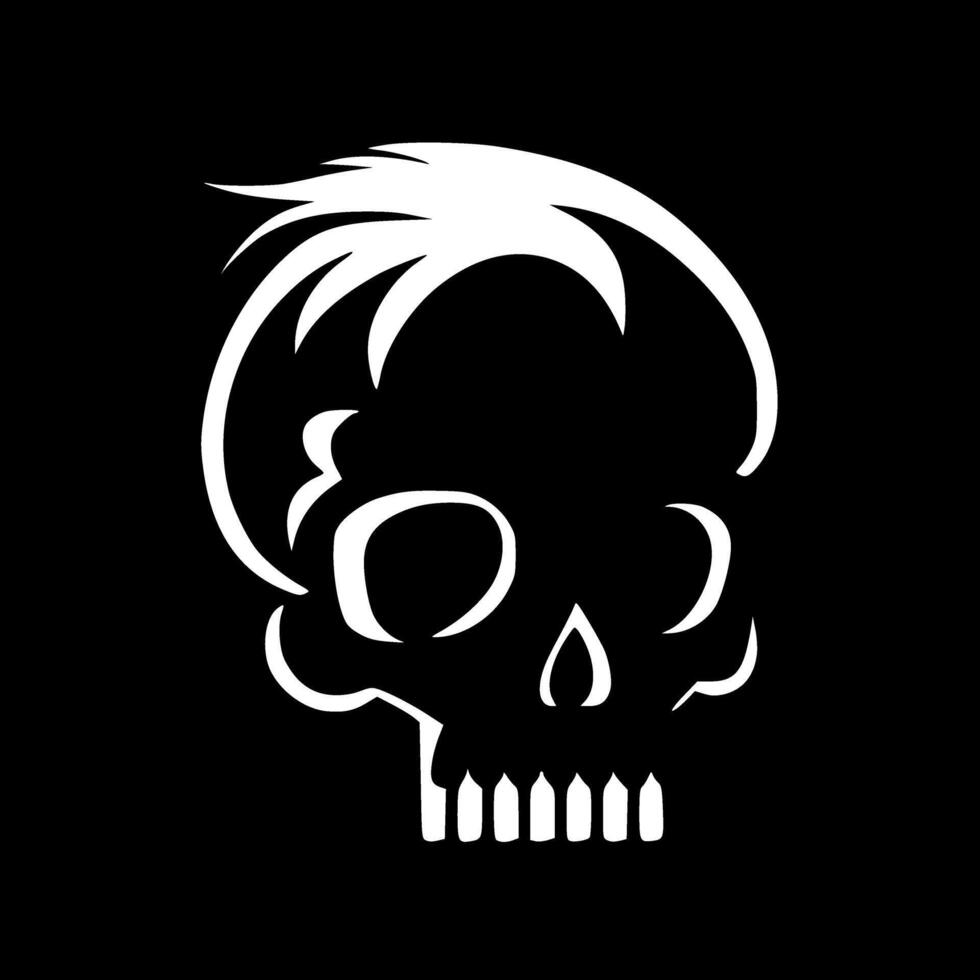 Skull - Minimalist and Flat Logo - illustration vector