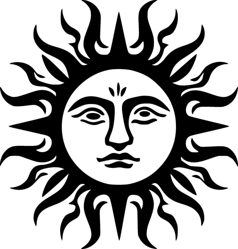 Sun - Minimalist and Flat Logo - illustration vector