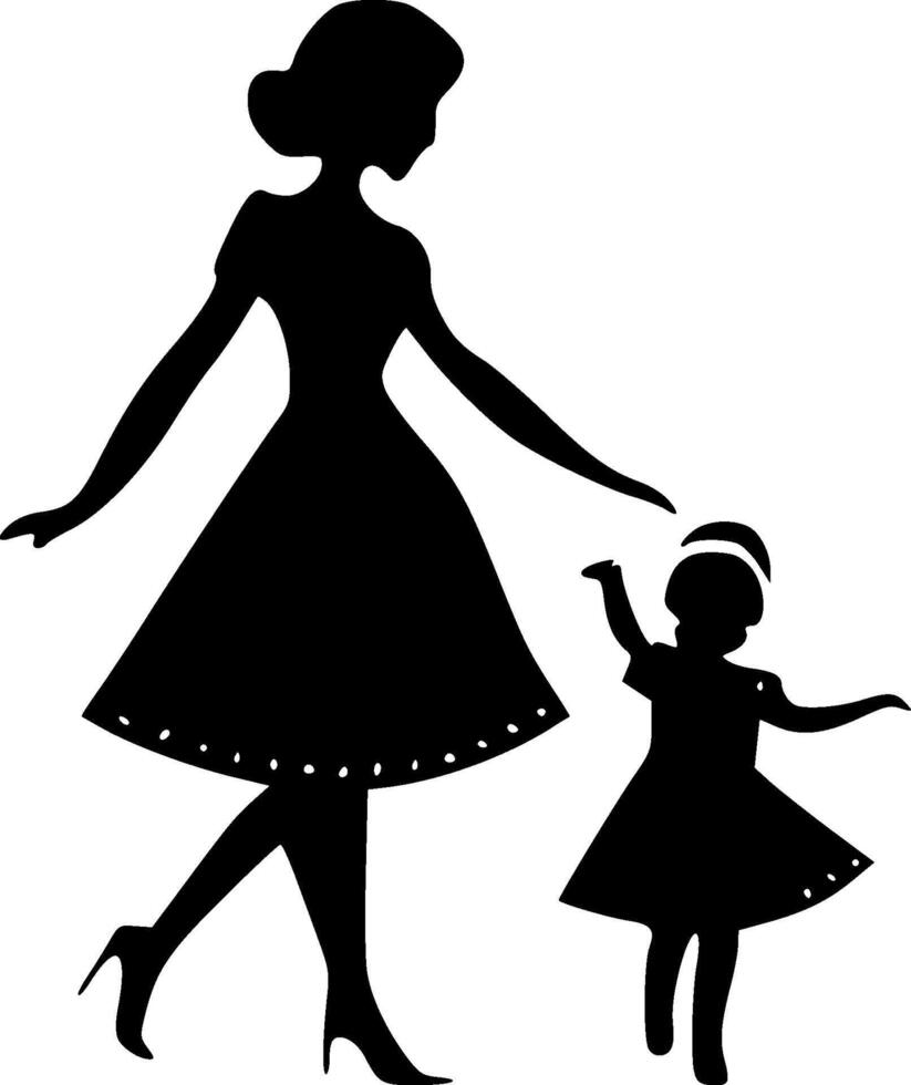 Dance Mom - Minimalist and Flat Logo - illustration vector