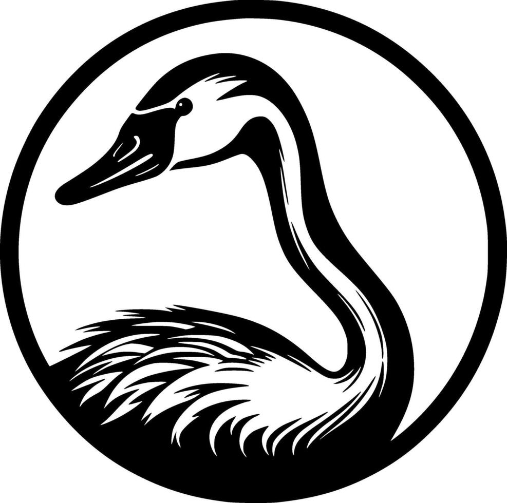 Swan, Minimalist and Simple Silhouette - illustration vector