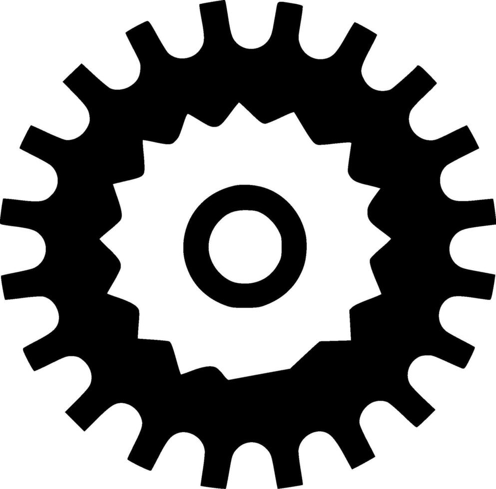Gear - Minimalist and Flat Logo - illustration vector