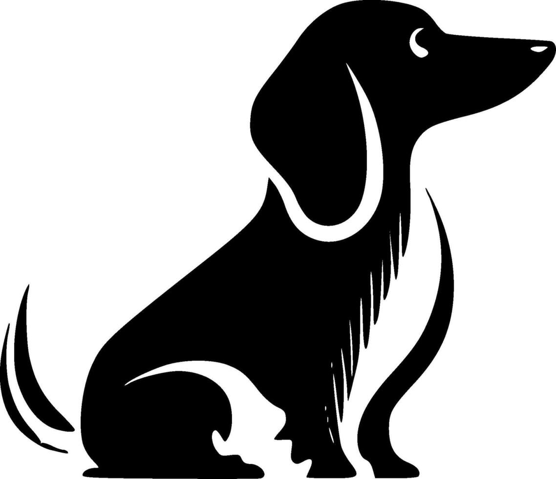 Dog, Minimalist and Simple Silhouette - illustration vector