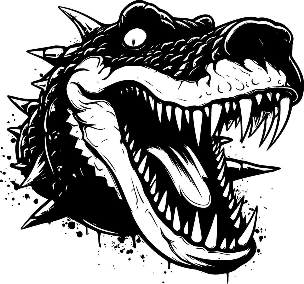 Alligator - Minimalist and Flat Logo - illustration vector