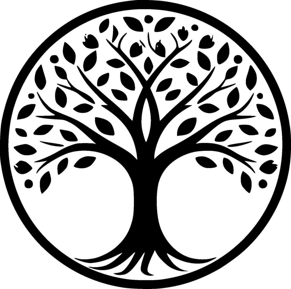 Tree - Minimalist and Flat Logo - illustration vector