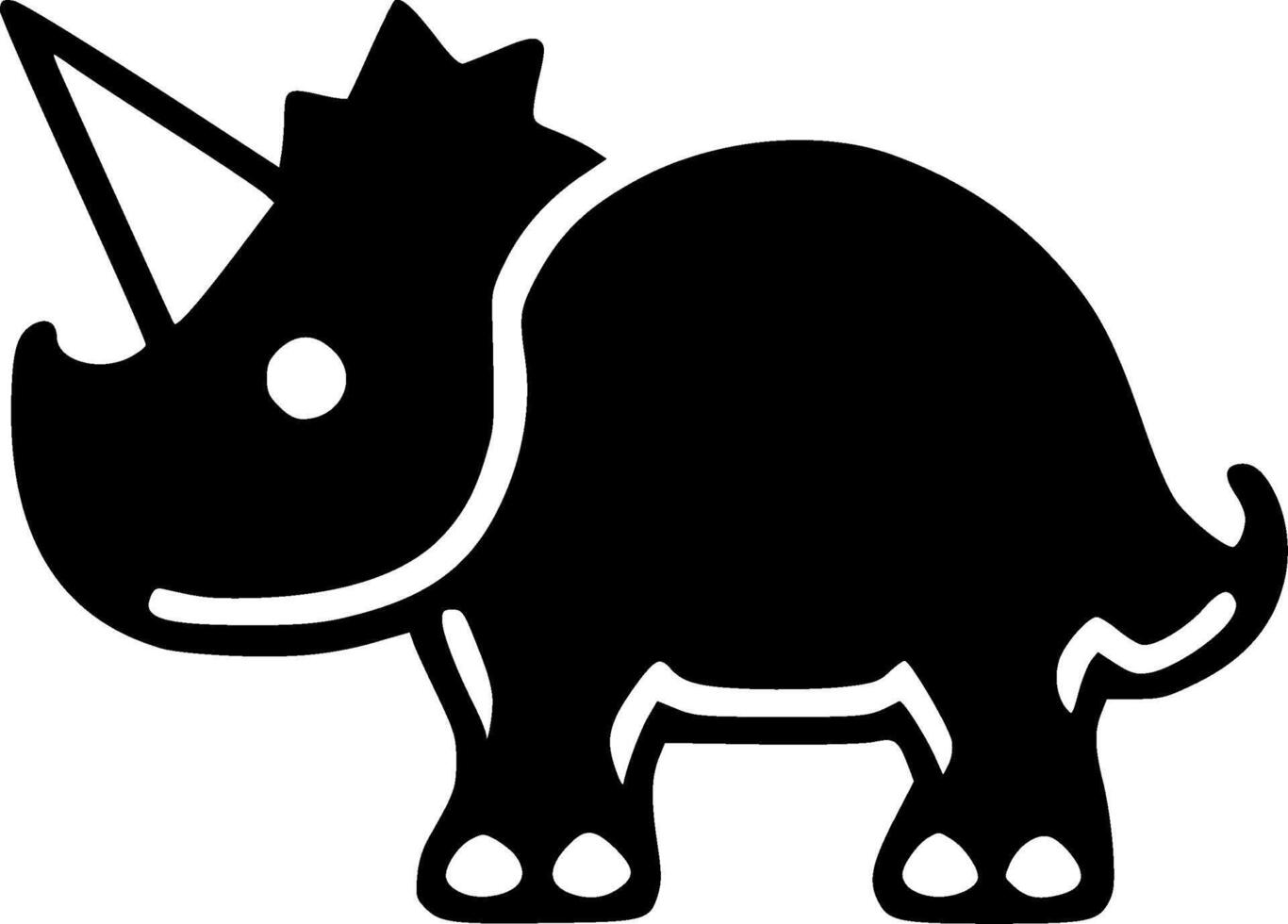 Triceratops - Minimalist and Flat Logo - illustration vector