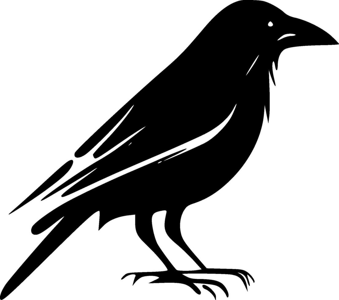 Crow - Minimalist and Flat Logo - illustration vector