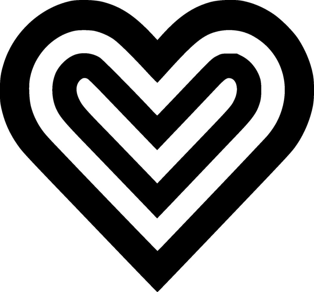 Heart, Minimalist and Simple Silhouette - illustration vector