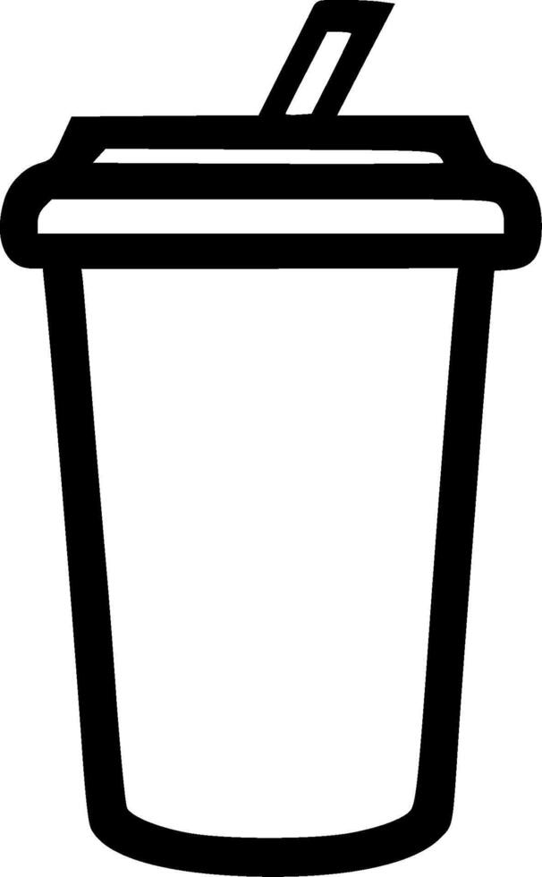 Drink Cup, Minimalist and Simple Silhouette - illustration vector