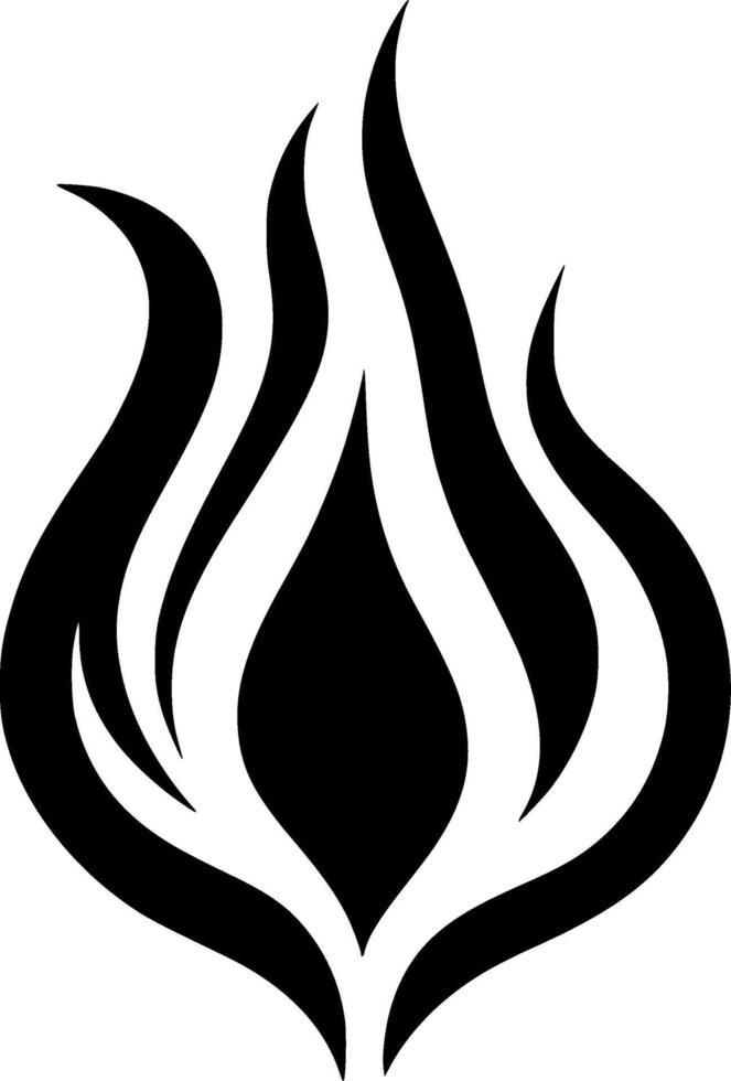 Fire, Minimalist and Simple Silhouette - illustration vector