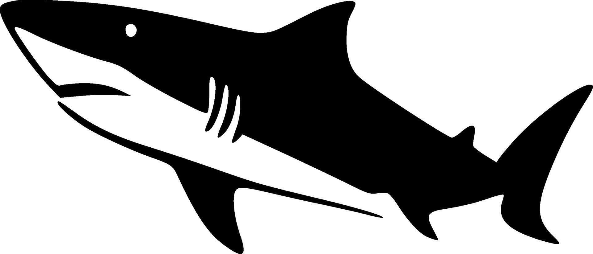 Shark - Minimalist and Flat Logo - illustration vector